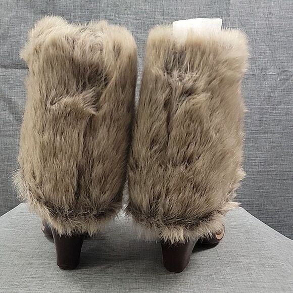 Timberland Baychester Boots NWOT - Women's Fur, Fold Down, Brown Leather 7M READ - Picture 5 of 10